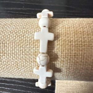 Handcrafted cross beaded bracelet